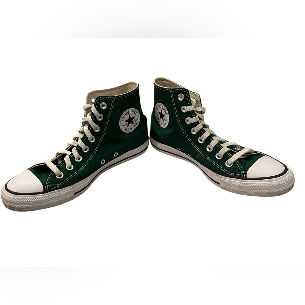 Converse All Star Green High Top Canvas Sneakers Mens 7 Womens 9 Retro 90s Indie - Picture 2 of 9